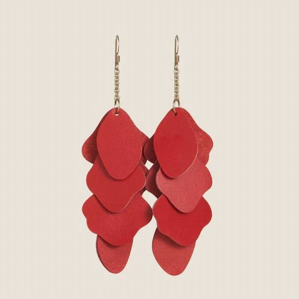 NEW NICKEL & SUEDE women's florence earrings in pomegranate